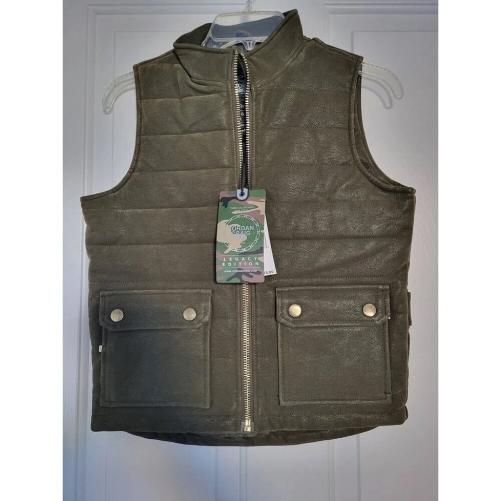 NWT Jordan Craig Legacy Edition Vest in Army Green Boy's Size 10